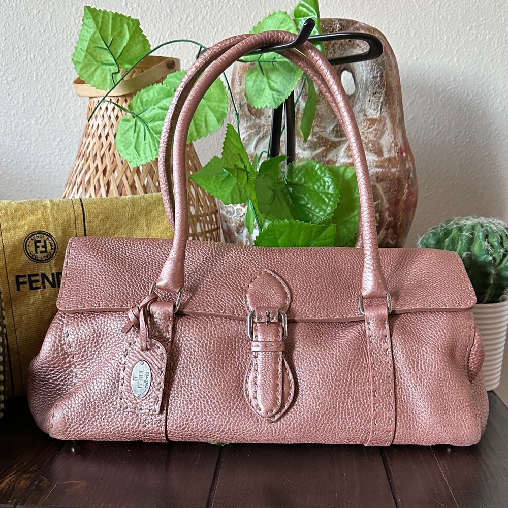 Fendi Pink Selleria Linda Satchel Shoulder Bag
